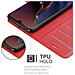 Custodia Compatibile Con Oneplus 7 In Rosso Carminio - Coperchio Protettiva Con Chiusura Magnetica, Funzione Stand E Tasca Per Le Carte - Foto miniatura 5