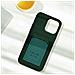 Cover Con Portacarte Per Iphone 14 Pro Max In Silicone Morbido Forcell Verde - Foto miniatura 2
