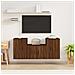 Set Mobili Porta Tv 3 Pz Rovere Marrone In Legno Multistrato - Foto miniatura 1
