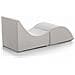 Letto Pieghevole Andreina, Pouf Trasformabile In Letto Singolo, 100% Made In Italy, Pouf Trasformabile In Una Chaise Longue In Ecopelle, Cm 130x50h50, Bianco - Foto miniatura 4
