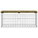 Panca da Giardino Design Gabbione 103x31,5x42cm Pino Impregnato - Foto miniatura 3