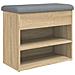 Panca Porta Scarpe Rovere Sonoma 62x32x50 Cm Legno Multistrato - Foto miniatura 2