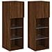 Mobili Porta Tv Con Luci Led 2 Pz Rovere Marrone 30,5x30x90 Cm - Foto miniatura 2