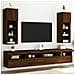 Mobili Porta Tv Con Luci Led 2 Pz Rovere Marrone 30,5x30x90 Cm - Foto miniatura 1