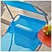 2 X Lettino Prendisole Pieghevole Cuscino E Tettuccio Regolabile 4 Angoli Di Reclinazione Con Organizer Blu, Ogs48-bx2 - Foto miniatura 5