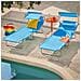 2 X Lettino Prendisole Pieghevole Cuscino E Tettuccio Regolabile 4 Angoli Di Reclinazione Con Organizer Blu, Ogs48-bx2 - Foto miniatura 6