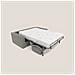 Nixon Divano letto matrimoniale con materasso 20 cm in tessuto impermeabile T03 220 cm (mat. 160x197) talpa - Foto miniatura 3