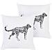 Set Di 2 Cuscini Marula Cotone 45 X 45 Cm Bianco Trama Animale - Foto miniatura 6