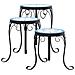 Supporti Per Piante 3 Pz Blu E Bianco In Ceramica - Foto miniatura 2