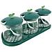 Set 3 Barattoli Per Spezie In Vetro Con Coperchi E Base In Plastica, Verde - Foto miniatura 5