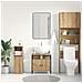 Mobile Lavabo Bagno Rovere Artigianale 60x30x60cm Truciolato - Foto miniatura 9