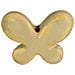 Perlina Forma Farfalla In Ceramica 2,2 X 1,7 X 0,7cm - Foro Ø2mm - Colore Oro - Foto miniatura 1