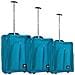 Set 3 Valigie Morbide Trolley Da Viaggio Azzurro Bagaglio A Mano 50-55-60 Cm - Foto miniatura 3