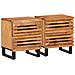 Lusso Casadino -  Comodini 2pz 40x34x46 Cm In Legno Massello Di Acacia - Foto miniatura 2