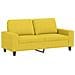 Divano A 2 Posti Giallo Chiaro 140 Cm In Tessuto - Foto miniatura 1