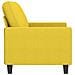 Divano A 2 Posti Giallo Chiaro 140 Cm In Tessuto - Foto miniatura 3