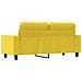 Divano A 2 Posti Giallo Chiaro 140 Cm In Tessuto - Foto miniatura 4