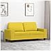 Divano A 2 Posti Giallo Chiaro 140 Cm In Tessuto - Foto miniatura 8