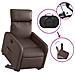 Poltrona Alzapersona Reclinabile Marrone in Similpelle - Foto miniatura 5