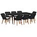 Set da Pranzo Giardino 9 Pezzi Polyrattan Nero - Foto miniatura 1