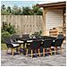 Set da Pranzo Giardino 9 Pezzi Polyrattan Nero - Foto miniatura 4