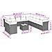 Set Divani da Giardino 12 pz con Cuscini Beige in Polyrattan - Foto miniatura 3