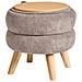 Pouf Contenitore Hawley Ciniglia Tortora - Foto miniatura 3