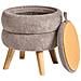 Pouf Contenitore Hawley Ciniglia Tortora - Foto miniatura 4