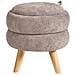 Pouf Contenitore Hawley Ciniglia Tortora - Foto miniatura 5