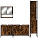 Set Mobili da Bagno 4 pz Rovere Fumo in Legno Multistrato - Foto miniatura 6
