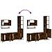 Set Mobili da Bagno 4 pz Rovere Fumo in Legno Multistrato - Foto miniatura 9