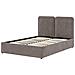 Letto Contenitore Ciniglia Arbois 140 X 200 Cm Tortora - Foto miniatura 4
