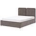 Letto Contenitore Ciniglia Arbois 140 X 200 Cm Tortora - Foto miniatura 5