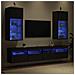 Mobiletti TV a parete 2 pcs Rovere Nero 40,5 x 30 x 90 cm - Foto miniatura 5