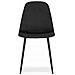 Sedia COMO - Velluto Nero ergonomico x 3 - Foto miniatura 3