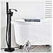 Rubinetto per vasca da bagno indipendente, Blackswan, Cascada tipo M52, modello nero opaco, misura 100 cm - Foto miniatura 3