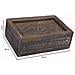 Scatola In Legno Con Finitura Artigianale Marrone Anticato 29x20x09h Cm - Foto miniatura 4