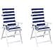 Cuscino da Esterno 2 pcs Blu e Bianco 120 x 50 x 7 cm Tessuto - Foto miniatura 3