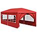 Tenda Party 600 x 300 x 255 cm Rosso PE e Acciaio - Foto miniatura 1