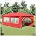 Tenda Party 600 x 300 x 255 cm Rosso PE e Acciaio - Foto miniatura 2