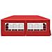Tenda Party 600 x 300 x 255 cm Rosso PE e Acciaio - Foto miniatura 5