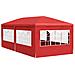 Tenda Party 600 x 300 x 255 cm Rosso PE e Acciaio - Foto miniatura 6