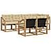 Set di divani da esterno con cuscino 7 pcs Bianco e Beige - Foto miniatura 1