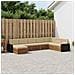 Set di divani da esterno con cuscino 8 pcs Naturale e Beige - Foto miniatura 2