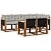 Set di divani da esterno 7 pcs Naturale e Grigio Chiaro - Foto miniatura 1