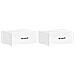 Mobiletto da notte a muro 2 pcs Bianco Lucido 49 x 34,5 x 20 cm - Foto miniatura 1