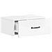 Mobiletto da notte a muro 2 pcs Bianco Lucido 49 x 34,5 x 20 cm - Foto miniatura 4
