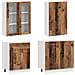 Unità Cucina LYON 8 pcs Legno antico Legno ingegnerizzato - Foto miniatura 3