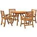Set da Pranzo per Giardino 5 pz in Legno Massello di Acacia - Foto miniatura 3