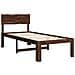 Letto Singolo con Testiera ROSTOCK Marrone Scuro 75 x 190 cm - Foto miniatura 3